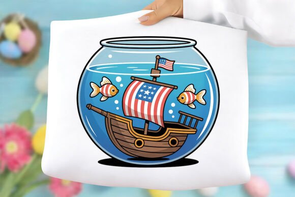 4th of July Ocean PNG: High-Resolution, Transparent & Ready for Your Patriotic Projects