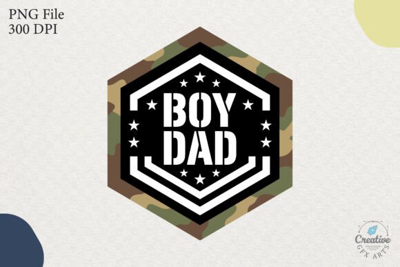 Boy Dad Camouflage Badge PNG Vector SVG: A Tactical Asset for Purpose-Driven Design Projects