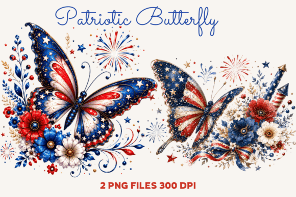 Butterfly PNG, Patriotic Butterfly: Strategic Design Assets for Purpose-Driven Creators