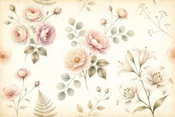 Free Floral Pastel Watercolor Background