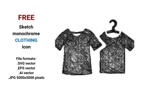 FREE Sketch Clothing Icon: Simple, Scalable & Style-Ready
