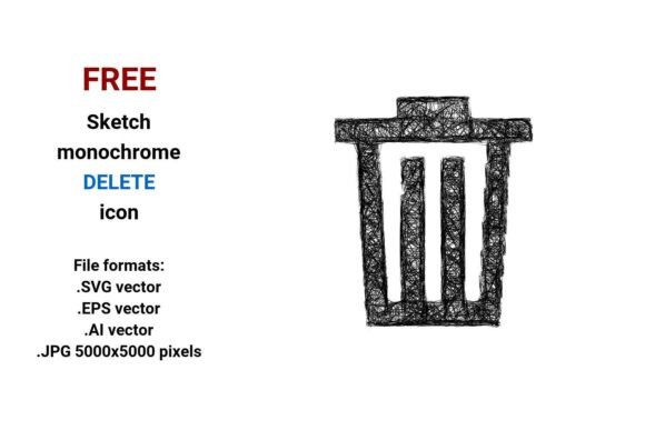 FREE Sketch Delete Icon: A Versatile, Scalable Asset for Modern Interfaces