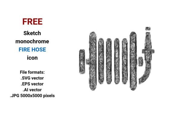 FREE Sketch Fire Hose Icon