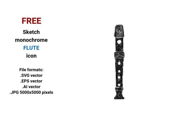 FREE Sketch Flute Icon