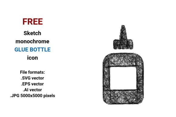 Free Sketch Glue Bottle Icon