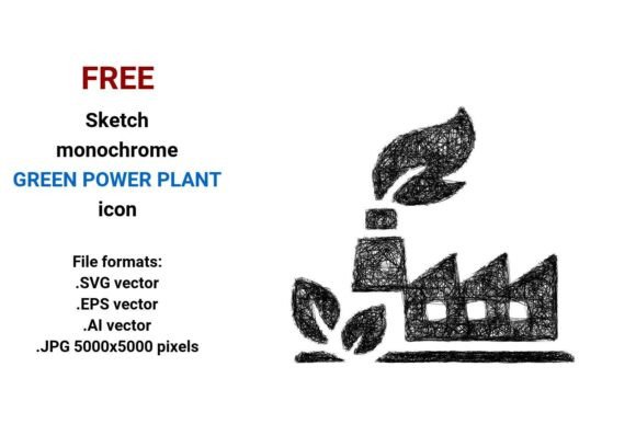 FREE Sketch Green Power Plant Icon