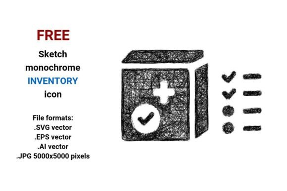 FREE Sketch Inventory Icon: Scalable, Hand-Drawn Resources for Pharmacy & Medicine Stock Management