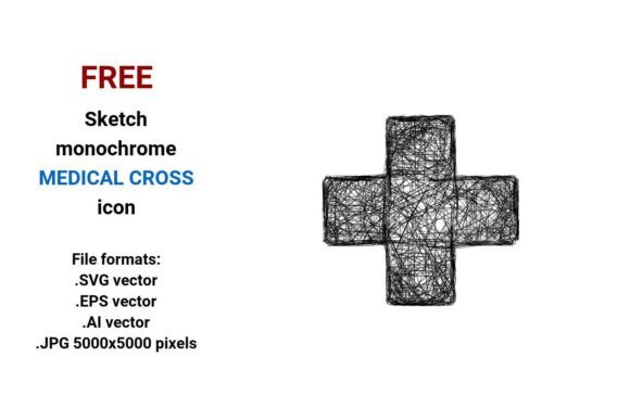 FREE Sketch Medical Cross Icon: A Versatile, Future-Ready Asset for Modern Health Communication