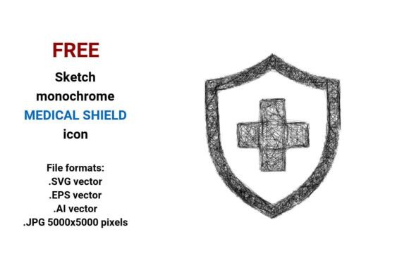 Free Sketch Medical Shield Icon