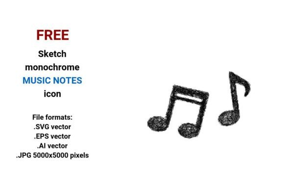 FREE Sketch Music Notes Icon