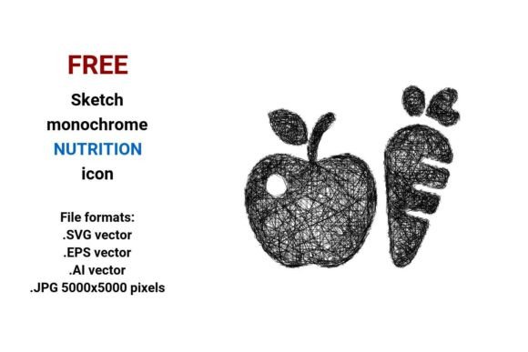 FREE Sketch Nutrition Icon: Clean, Scalable, and Ready for Real Projects