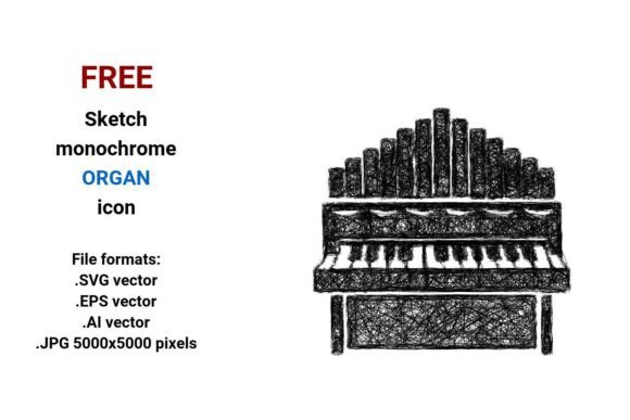 FREE Sketch Organ Icon: Hand-Drawn & Scalable
