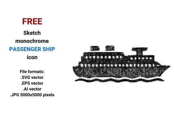 FREE Sketch Passenger Ship Icon