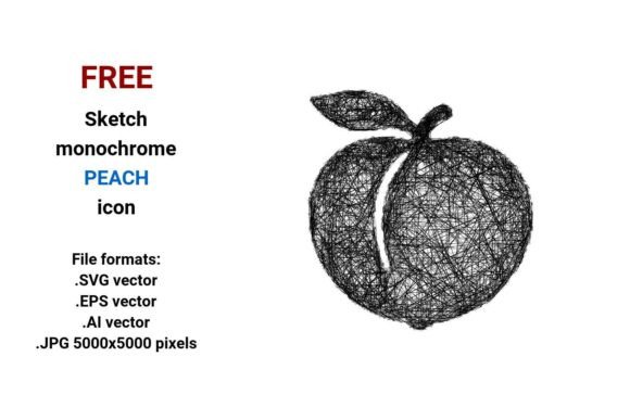 FREE Sketch Peach Icon