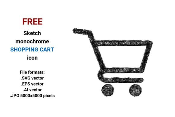 FREE Sketch Shopping Cart Icon
