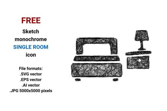 FREE Sketch Single Room Icon
