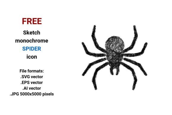 FREE Sketch Spider Icon: Hand-Drawn, Scalable & Ready for Any Project