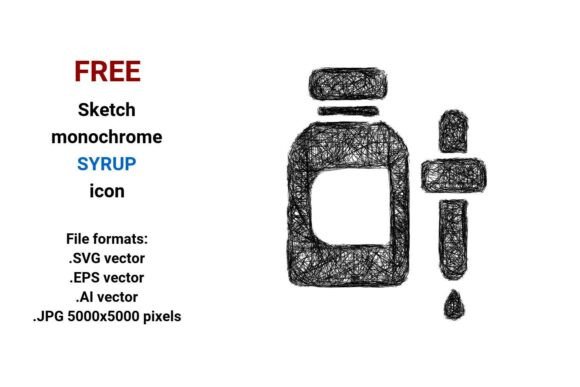 FREE Sketch Syrup Icon: Clean, Scalable & Ready for Pharmacy and Health Projects