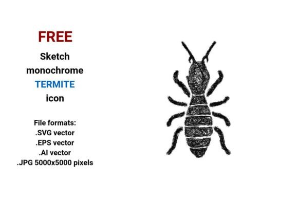 FREE Sketch Termite Icon: A Scalable, Hand-Drawn Resource for Designers and Developers