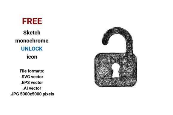 FREE Sketch Unlock Icon: A Versatile, Scalable Resource for Designers and Developers