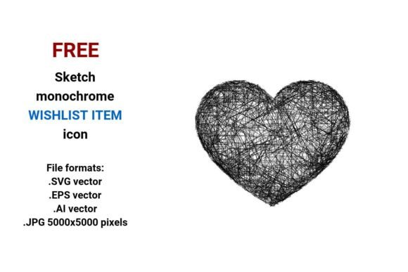 FREE Sketch Wishlist Item Icon: A Versatile Vector Asset for Modern Ecommerce and UI Design