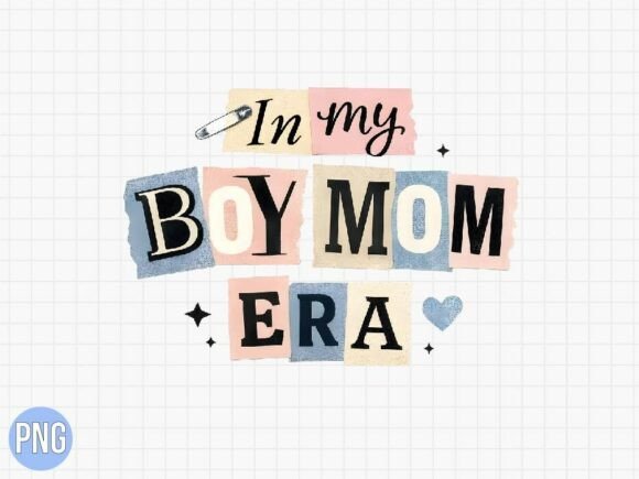 In My Boy Mom Era Ransom Note PNG Shirt