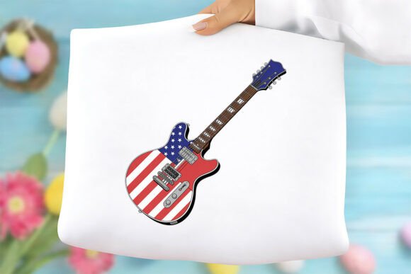 Patriotic Electric Guitar PNG: High-Resolution Digital Art for Creative & Commercial Projects