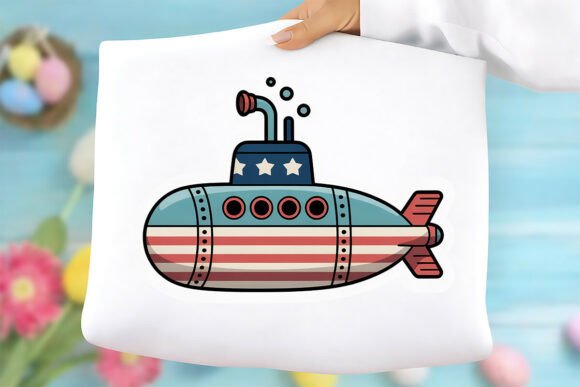 Patriotic Submarine PNG