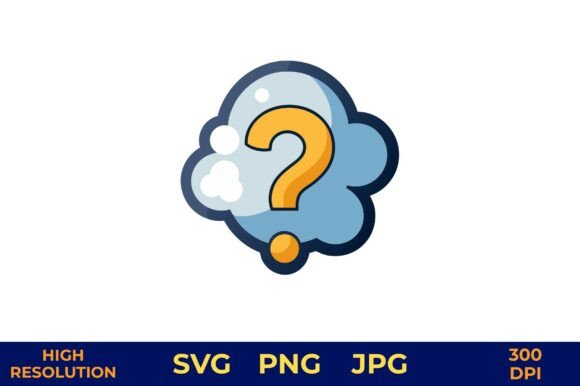 Question Mark in Cloud Vector: A Practical Design Asset for Visual Problem-Solving