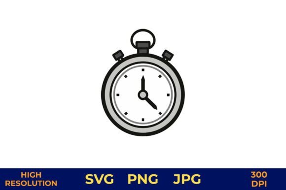 Stopwatch Icon on a White Background