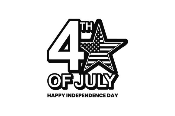USA Flag Star Silhouette Vector