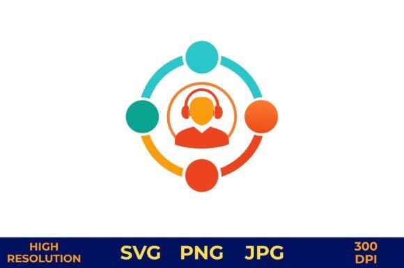 Vector Icon of Hands Forming Support