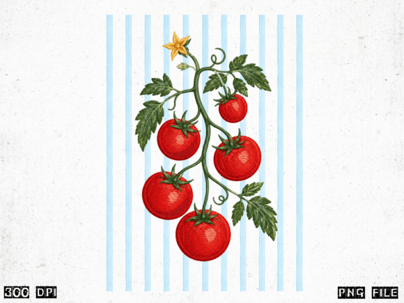 Vintage Tomato Vine Cottage Garden Botan: A Versatile Digital Asset for Creative Makers