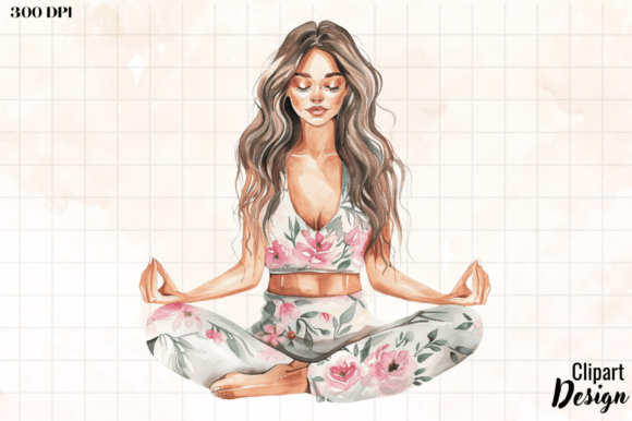 Yoga Mom Sublimation Clipart PNG Design